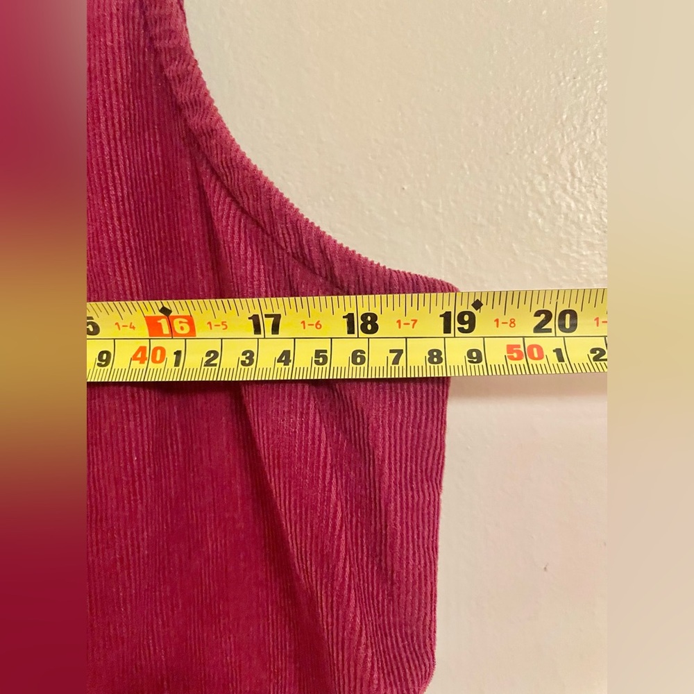Two-Twenty Collection Size Medium Red Corduroy Jumper Cottage Core Vintage- EUC - Picture 6 of 8